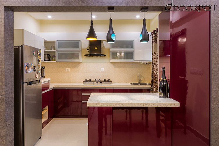L Shaped Kitchen Interior Design-Kitchen-3BHK, Whitefield, Bangalore