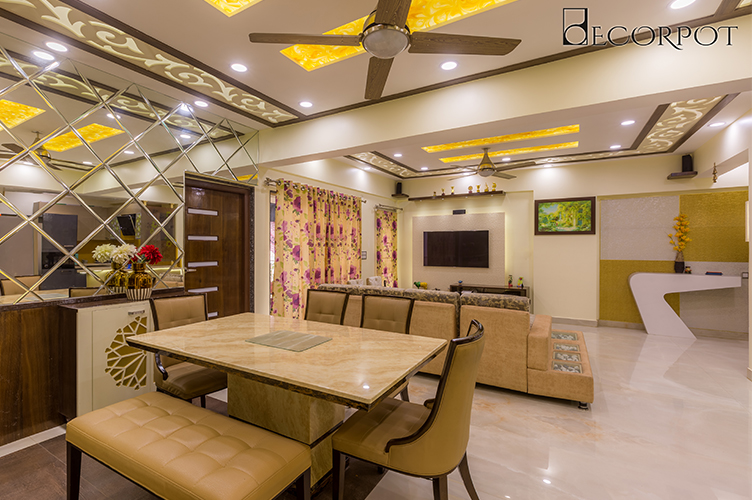 Dining Room Interior Design-Dining-3BHK, HSR Layout, Bangalore
