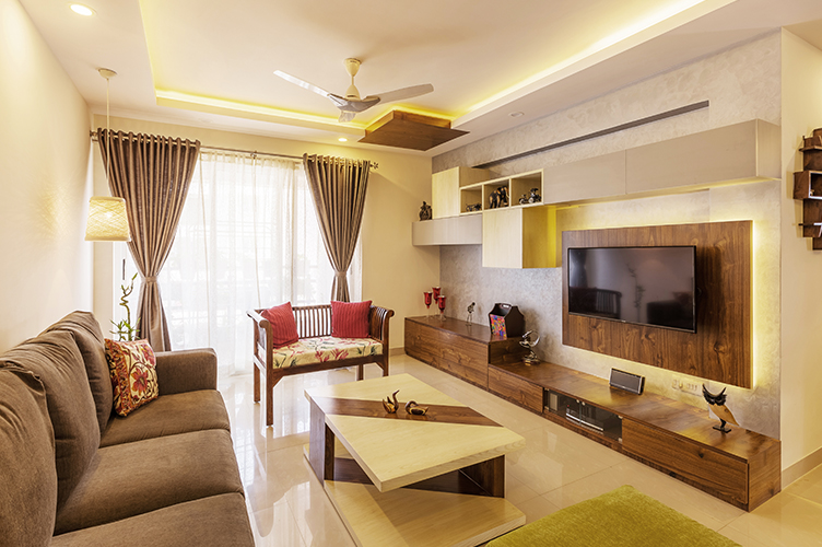 Foyer Area Interior Design-1. Foyer-3BHK, Bommanahalli, Bangalore