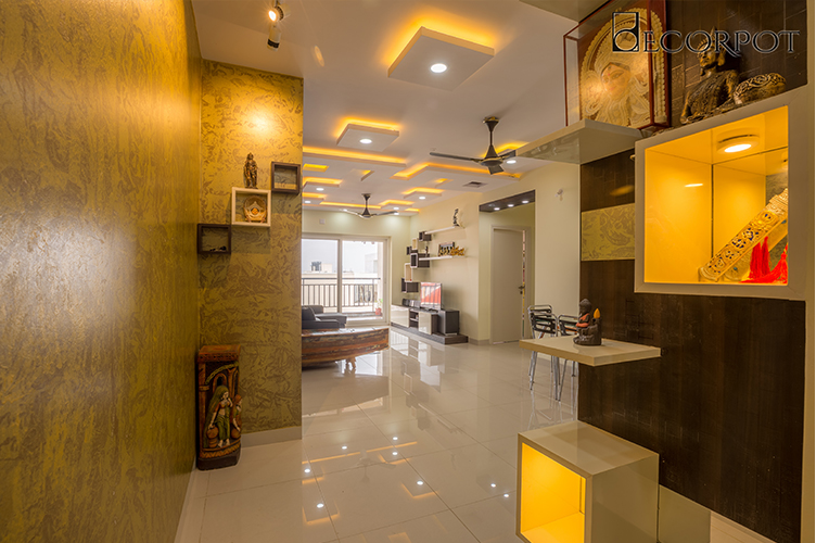 Foyer Area Interior Design-Foyer-3BHK, Kanakpura Road, Bangalore