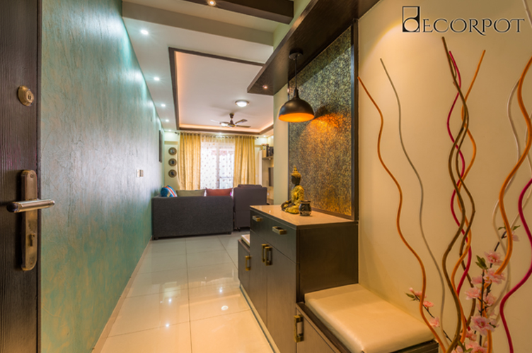 Foyer Area Interior Design-Foyer-3BHK, Whitefield, Bangalore