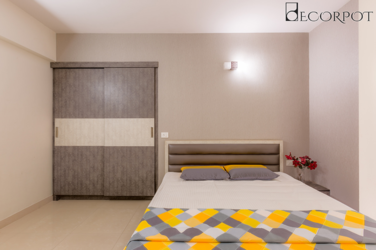 Sliding Door Wardrobe Designers-Master Bedroom -3BHK, Sarjapur Road, Bangalore