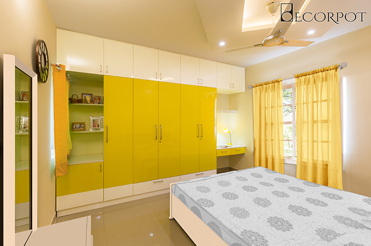 Guest Bedroom Interior Design Bangalore-GBR-3BHK, Whitefield, Bangalore